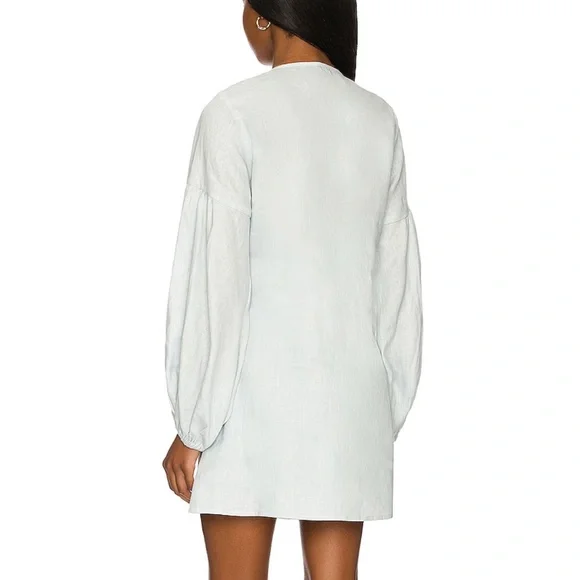 Sancia Tamris Dress Light Blue Linen Size XS